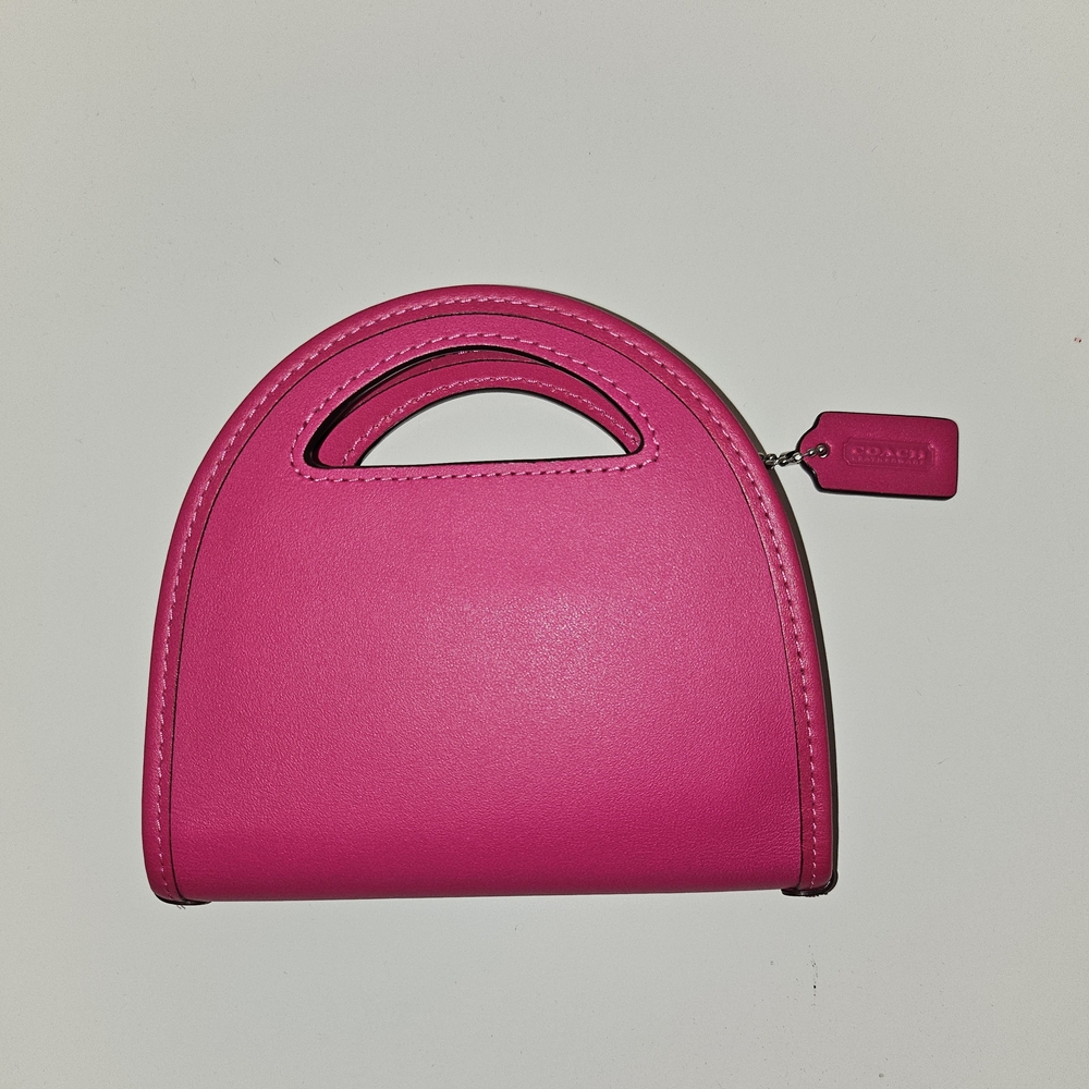 Coach Pink Top Handle Card Case